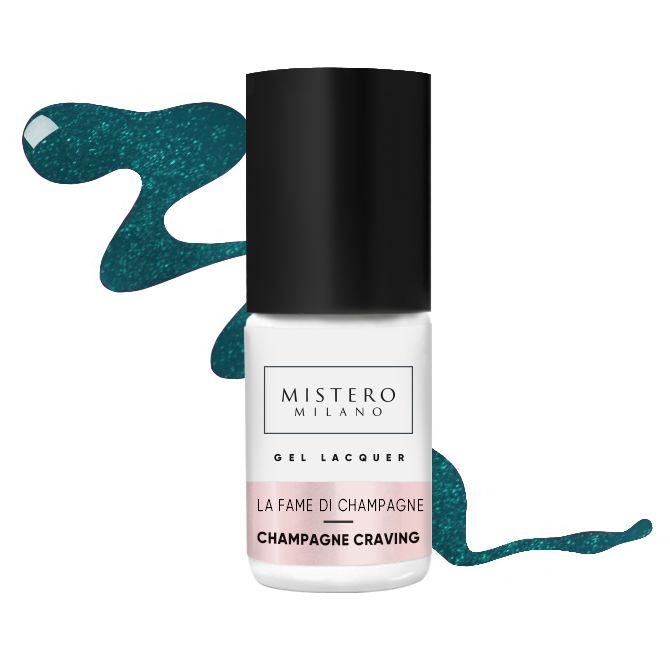 emerald groene gellak met glitters