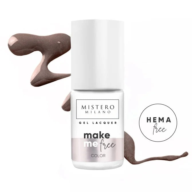 bruine gellak met gouden glitters - hema free