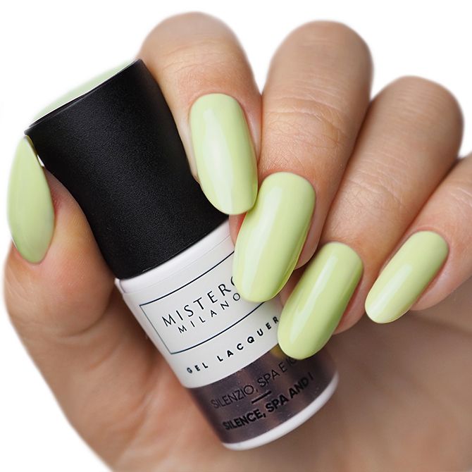 pastel groene gellak
